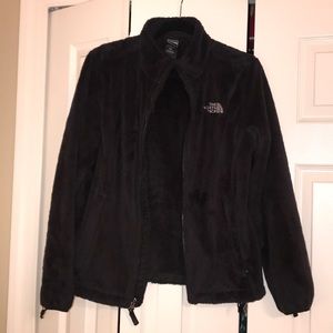 Women’s Fuzzy Black NorthFace Jacket